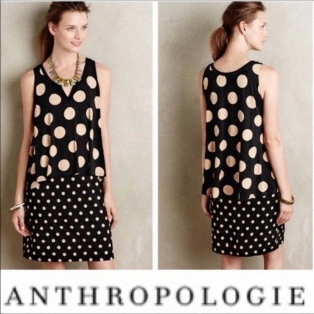 Maeve Davina Tiered Polka Dot Dress
